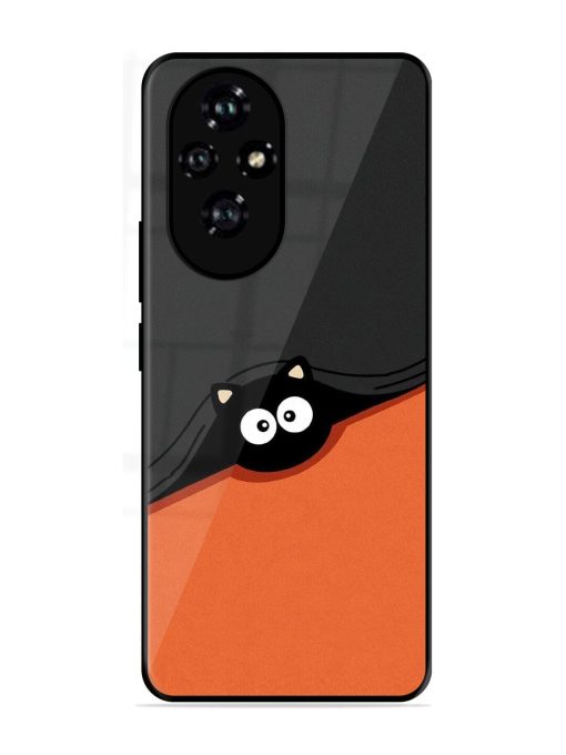 Peek-A-Boo Kitty Glossy Soft Edge Case for Honor 200 Pro (5G)
