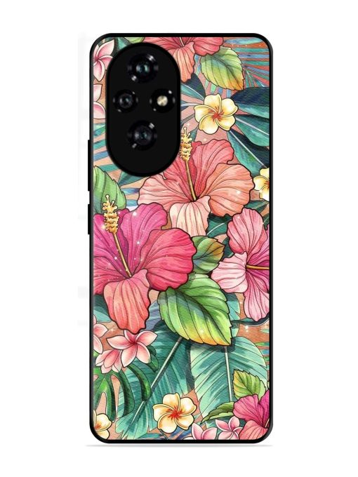 Tropical Tapestry Glossy Soft Edge Case for Honor 200 Pro (5G)
