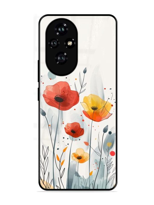 Poppy Fields Glossy Soft Edge Case for Honor 200 Pro (5G)