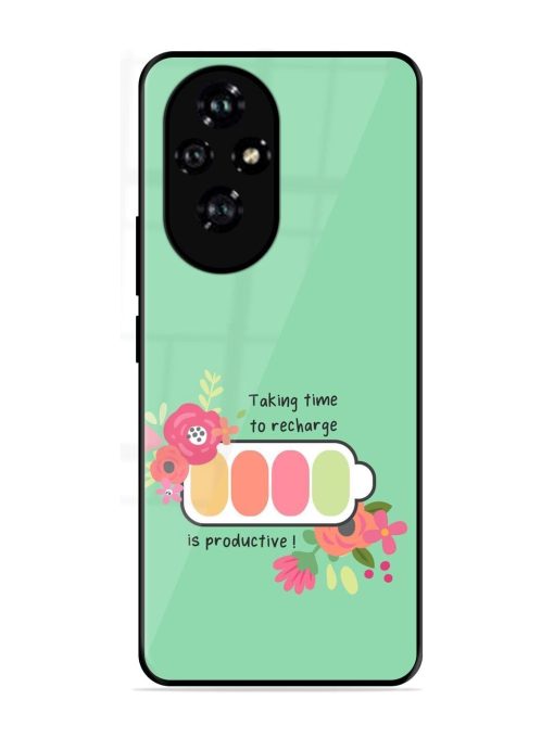 Recharge And Bloom Glossy Soft Edge Case for Honor 200 Pro (5G)
