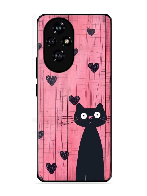 Feline Valentine'S Day Glossy Soft Edge Case for Honor 200 Pro (5G)