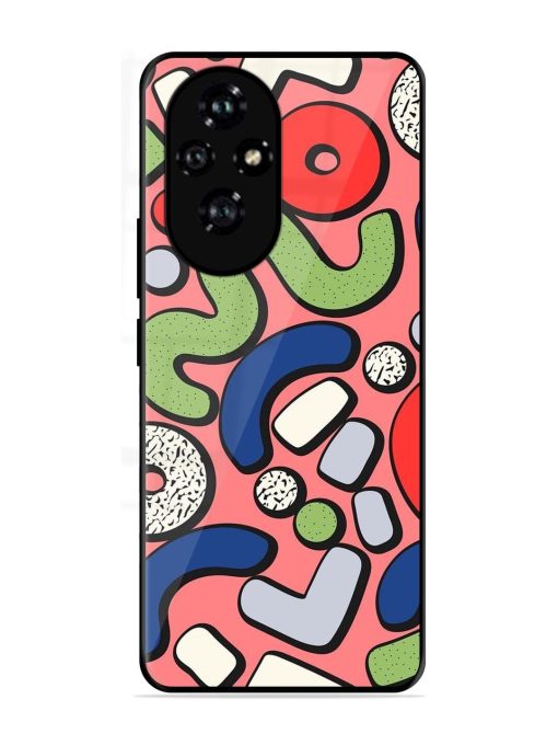 Groovy Geometric Shapes Glossy Soft Edge Case for Honor 200 Pro (5G)