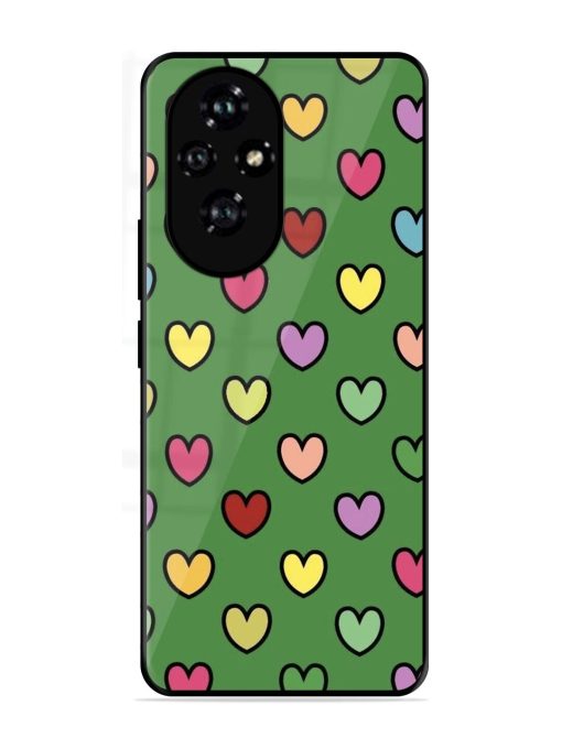 Rainbow Heart Parade Glossy Soft Edge Case for Honor 200 Pro (5G)