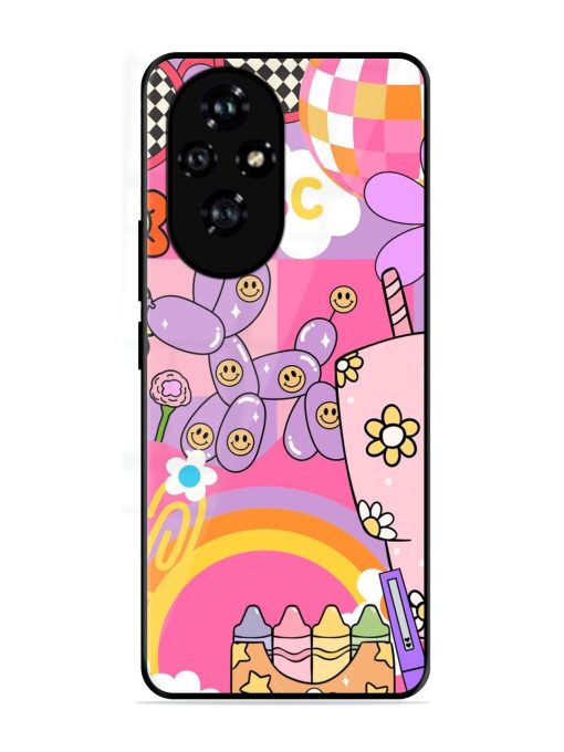 Whimsical Y2K Chaos Glossy Soft Edge Case for Honor 200 Pro (5G)