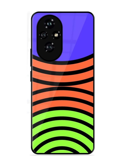 Psychedelic Stripe Symphony Glossy Soft Edge Case for Honor 200 Pro (5G)