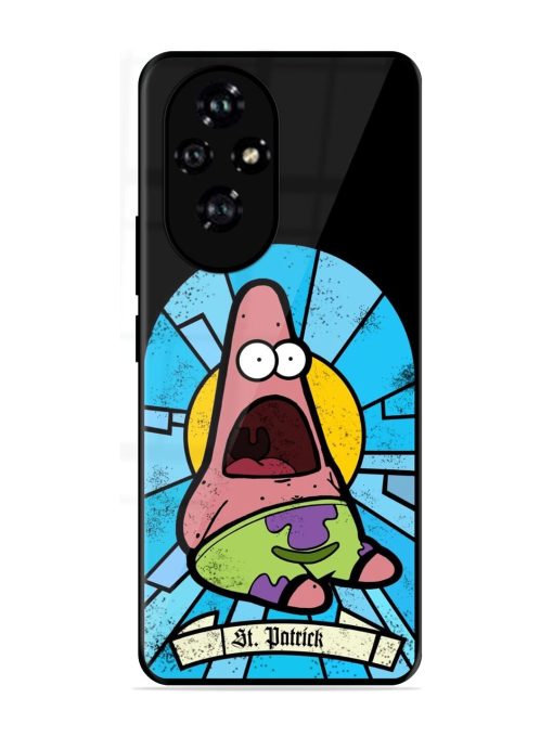 St. Patrick'S Day Stained Glass Patrick Star Glossy Soft Edge Case for Honor 200 Pro (5G)