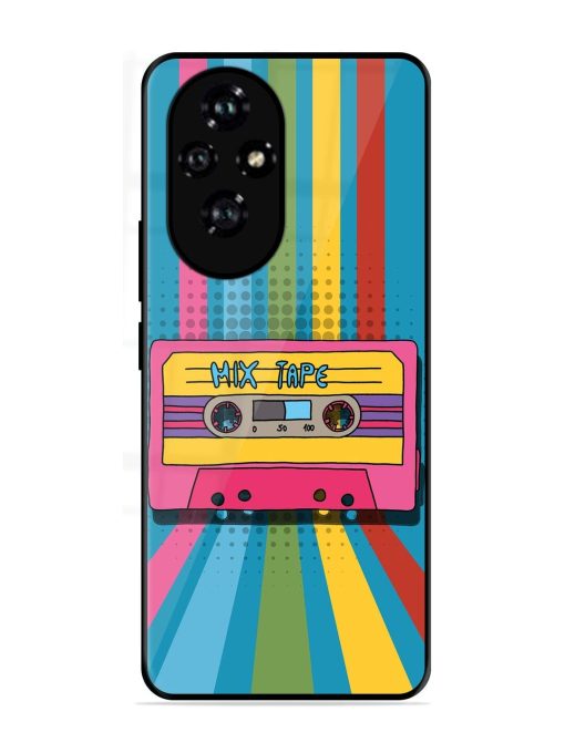 Retro Cassette Tapes Glossy Soft Edge Case for Honor 200 Pro (5G)