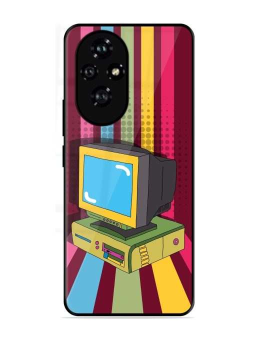 Retro Tech Vibes Glossy Soft Edge Case for Honor 200 Pro (5G)
