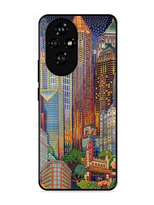 Neon Nightscape Glossy Soft Edge Case for Honor 200 Pro (5G)
