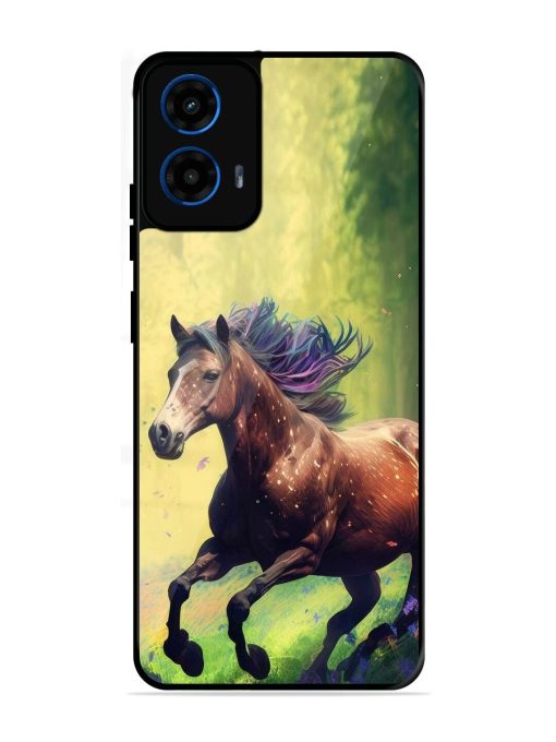 Enchanted Gallop Glossy Soft Edge Case for Motorola Moto G45 (5G)