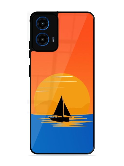 Sunset Sail Glossy Soft Edge Case for Motorola Moto G45 (5G)