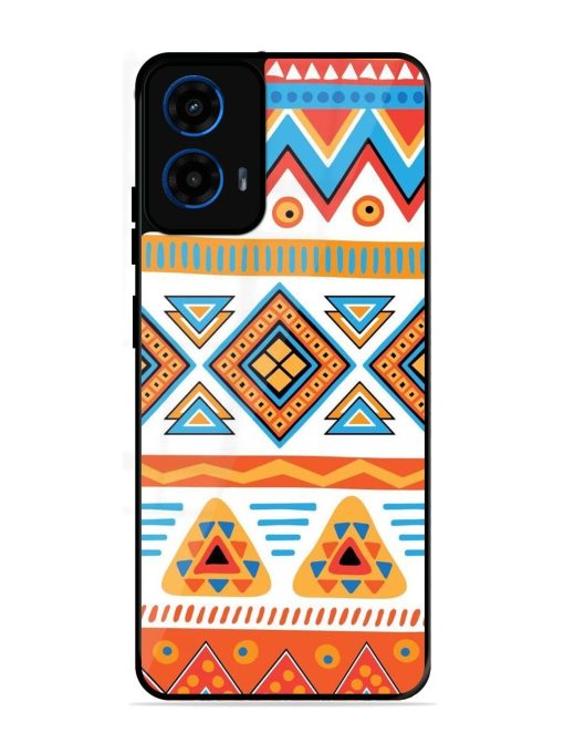 Vibrant Tribal Pattern Glossy Soft Edge Case for Motorola Moto G45 (5G)