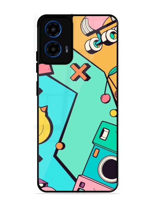 Retro Remix Glossy Soft Edge Case for Motorola Moto G45 (5G)