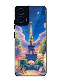 Twilight In Paris Glossy Soft Edge Case for Motorola Moto G45 (5G)