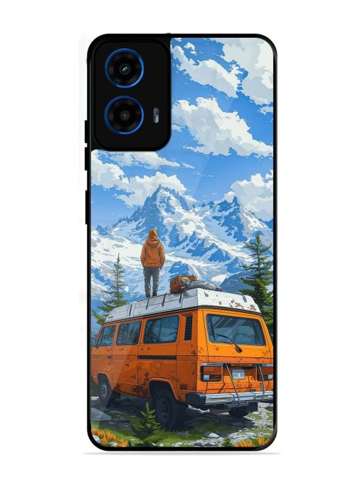Mountaintop Solitude Glossy Soft Edge Case for Motorola Moto G45 (5G)