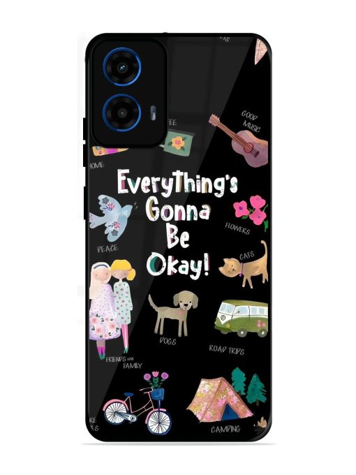 Everything'S Gonna Be Okay Glossy Soft Edge Case for Motorola Moto G45 (5G)