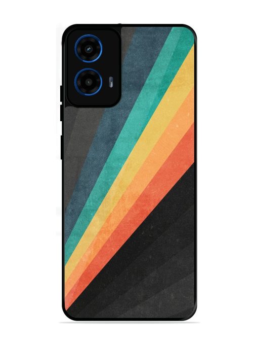 Retro Spectrum Glossy Soft Edge Case for Motorola Moto G45 (5G)