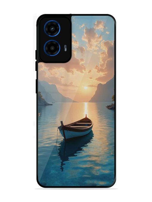 Serene Sunset Glossy Soft Edge Case for Motorola Moto G45 (5G)