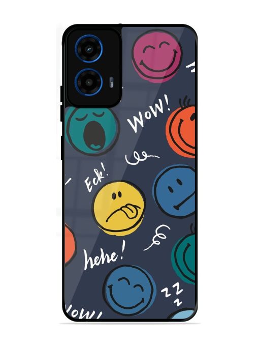 Emoticon Parade Glossy Soft Edge Case for Motorola Moto G45 (5G)