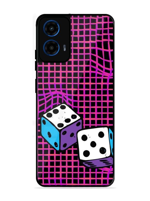 Glitched Dice Glossy Soft Edge Case for Motorola Moto G45 (5G)