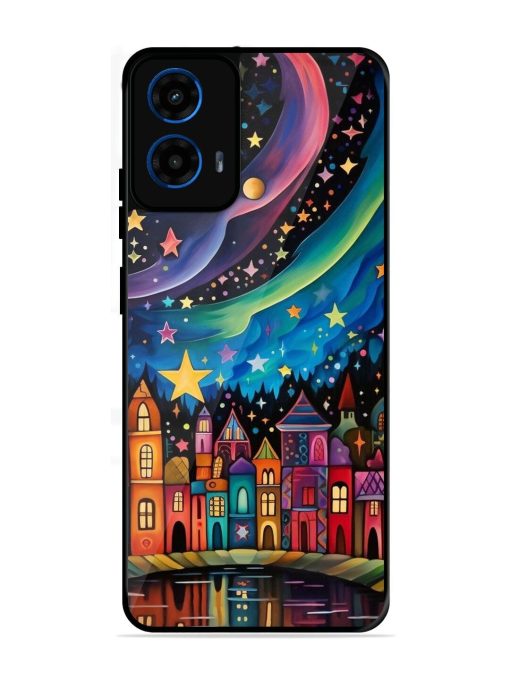Starlit Village Glossy Soft Edge Case for Motorola Moto G45 (5G)
