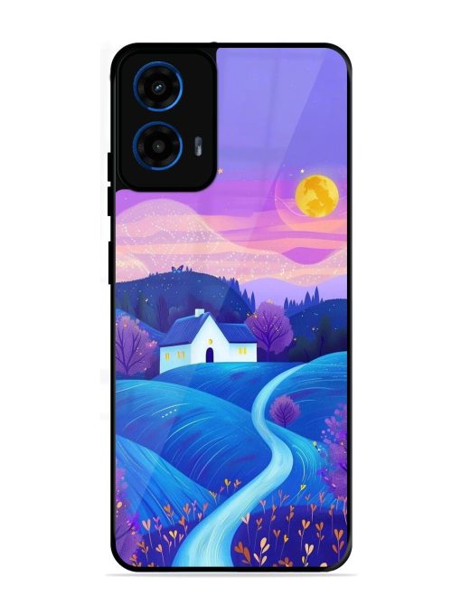 Moonlit Meadow Glossy Soft Edge Case for Motorola Moto G45 (5G)
