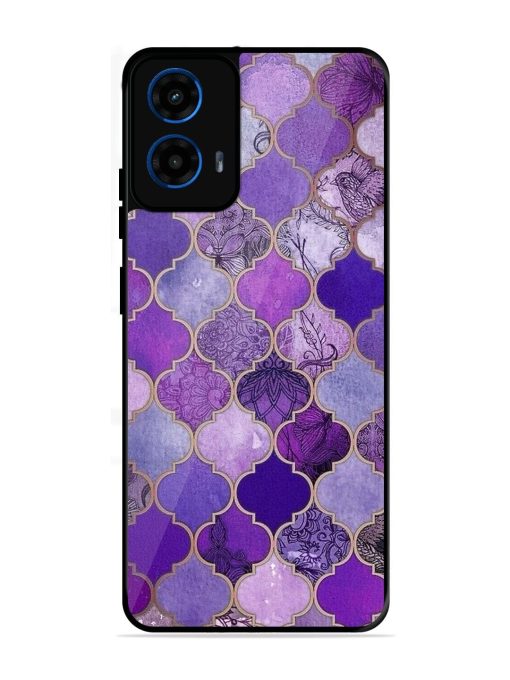 Purple Mosaic Magic Glossy Soft Edge Case for Motorola Moto G45 (5G)