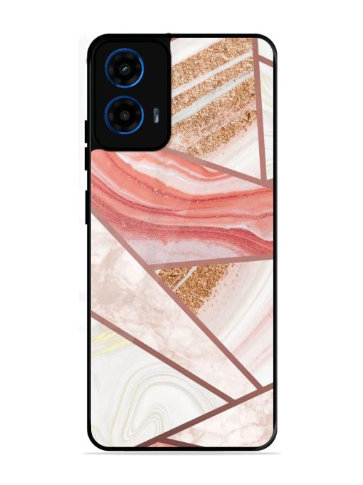 Rosy Mosaic Glossy Soft Edge Case for Motorola Moto G45 (5G)