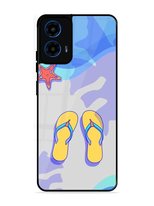Sandy Toes And Salty Seas Glossy Soft Edge Case for Motorola Moto G45 (5G)