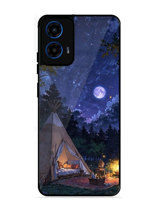 Moonlight Camping Glossy Soft Edge Case for Motorola Moto G45 (5G)