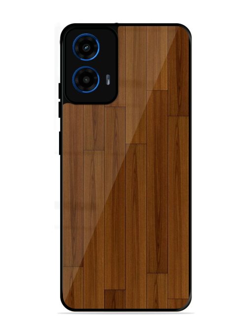 Warm Woodgrain Glossy Soft Edge Case for Motorola Moto G45 (5G)