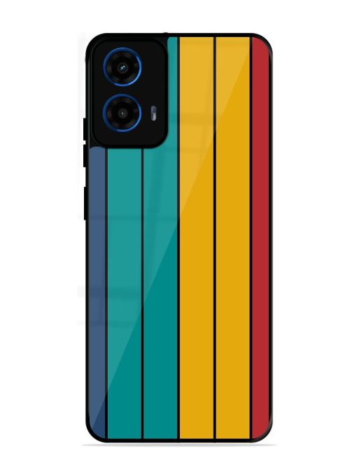 Retro Stripes Glossy Soft Edge Case for Motorola Moto G45 (5G)