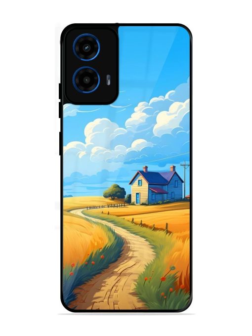 Countryside Cottage Glossy Soft Edge Case for Motorola Moto G45 (5G)