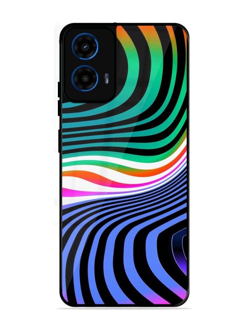 Psychedelic Waves Glossy Soft Edge Case for Motorola Moto G45 (5G)