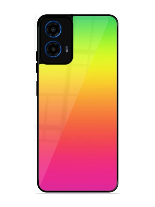 Rainbow Gradient Glossy Soft Edge Case for Motorola Moto G45 (5G)