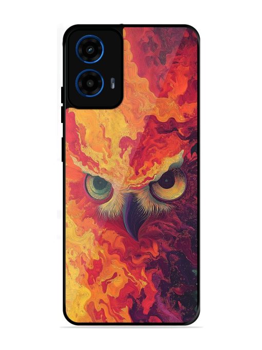 Fiery Owl Glossy Soft Edge Case for Motorola Moto G45 (5G)