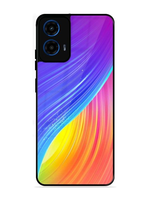 Neon Swirl Glossy Soft Edge Case for Motorola Moto G45 (5G)