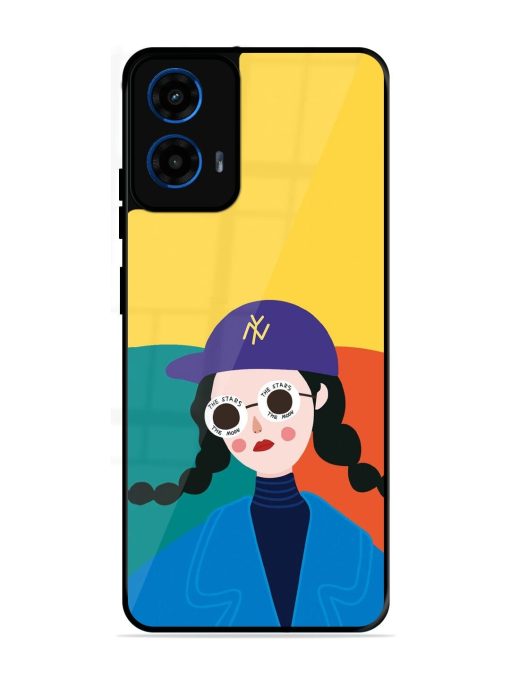 Starry-Eyed Girl Glossy Soft Edge Case for Motorola Moto G45 (5G)