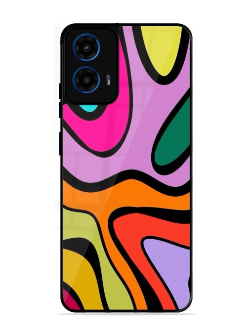 Groovy Swirls Glossy Soft Edge Case for Motorola Moto G45 (5G)