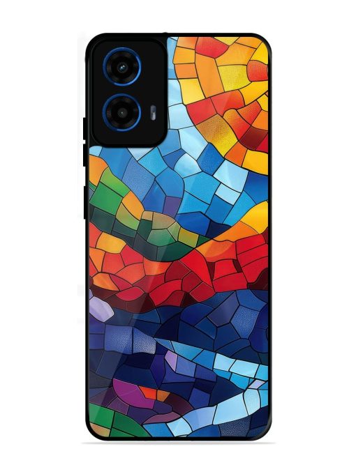 Mosaic Sunset Glossy Soft Edge Case for Motorola Moto G45 (5G)