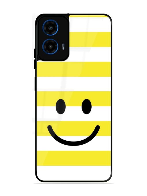 Smiling Stripes Glossy Soft Edge Case for Motorola Moto G45 (5G)
