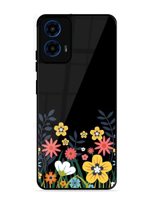 Floral Night Sky Glossy Soft Edge Case for Motorola Moto G45 (5G)