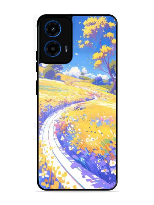 Vibrant Spring Meadow Glossy Soft Edge Case for Motorola Moto G45 (5G)