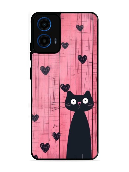 Feline Valentine'S Day Glossy Soft Edge Case for Motorola Moto G45 (5G)