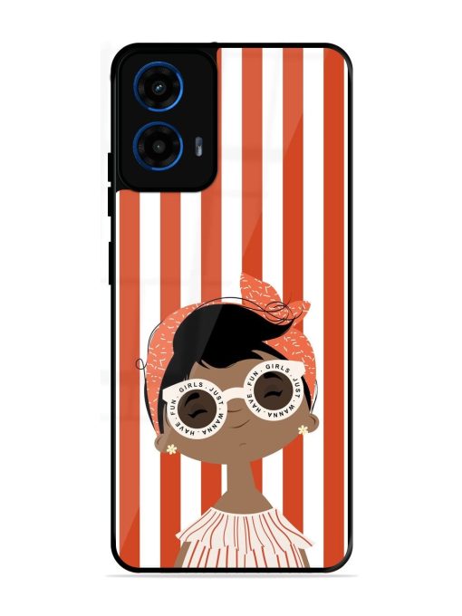 Girls Just Wanna Have Fun Glossy Soft Edge Case for Motorola Moto G45 (5G)
