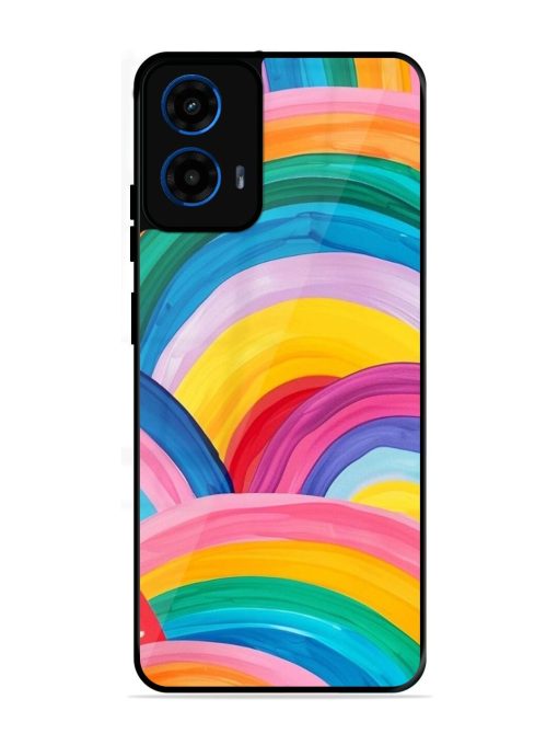 Rainbow Cascade Glossy Soft Edge Case for Motorola Moto G45 (5G)