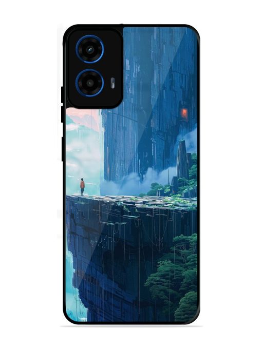 Solitude In The Sky Glossy Soft Edge Case for Motorola Moto G45 (5G)