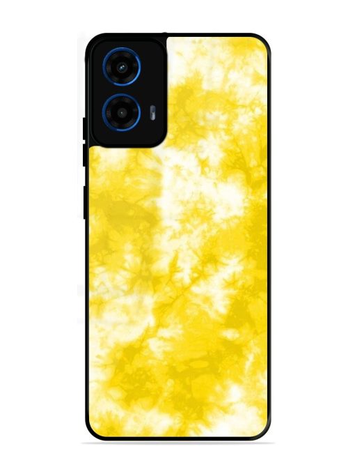 Golden Tie-Dye Twirl Glossy Soft Edge Case for Motorola Moto G45 (5G)