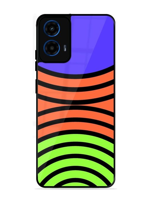 Psychedelic Stripe Symphony Glossy Soft Edge Case for Motorola Moto G45 (5G)