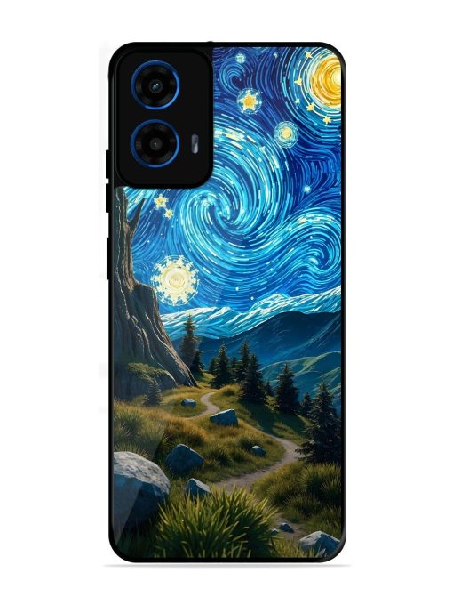 Starry Night In The Shire Glossy Soft Edge Case for Motorola Moto G45 (5G)